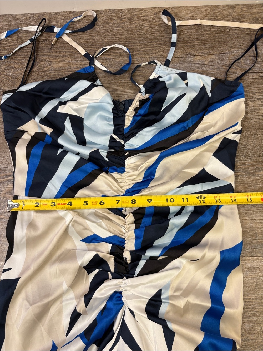 White House Black Market Ruched Tropical Print Halter Maxi Dress Size 6 NWT - Picture 12 of 12
